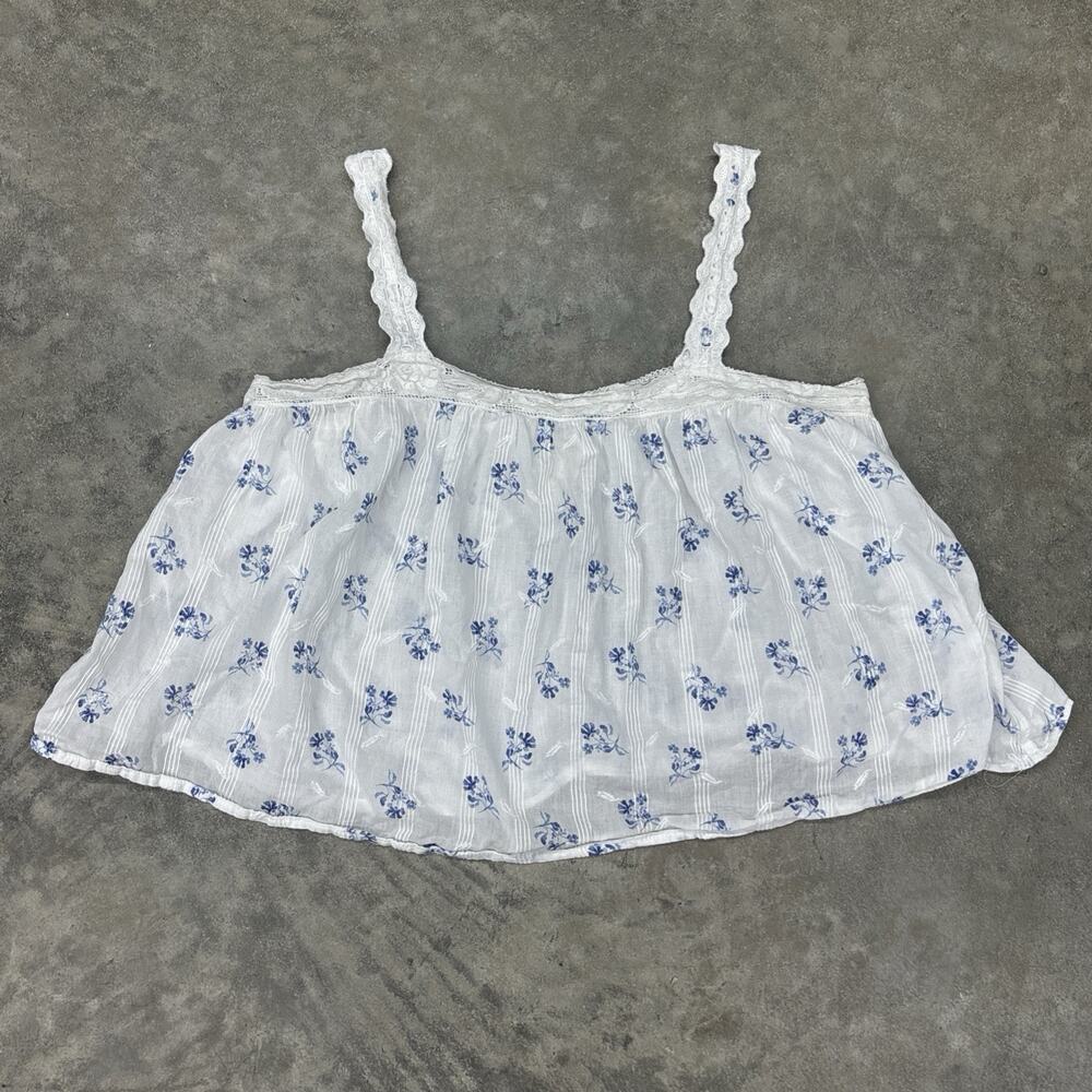 Joie Womens Size Large Sleeveless Top Cotton Floral Lace Cottagecore Summer